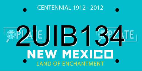 2UIB134 New Mexico License Plate