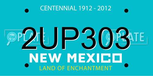 2UP303 New Mexico License Plate