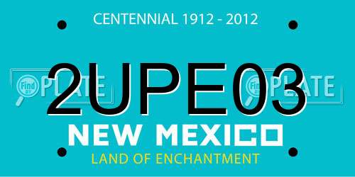 2UPE03 New Mexico License Plate