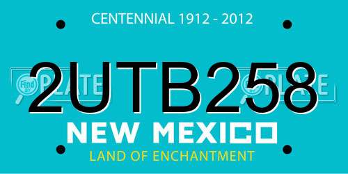 2UTB258 New Mexico License Plate