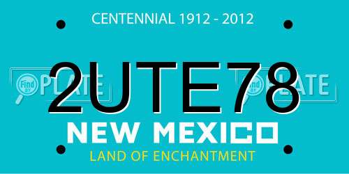 2UTE78 New Mexico License Plate