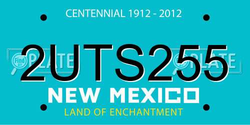 2UTS255 New Mexico License Plate