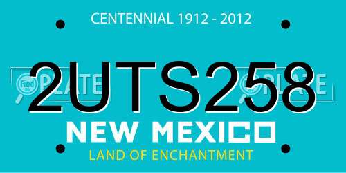 2UTS258 New Mexico License Plate