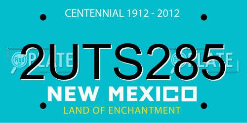 2UTS285 New Mexico License Plate