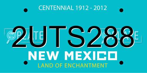 2UTS288 New Mexico License Plate