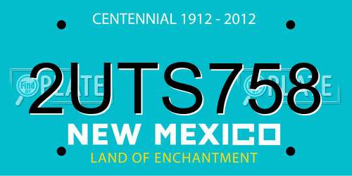 2UTS758 New Mexico License Plate