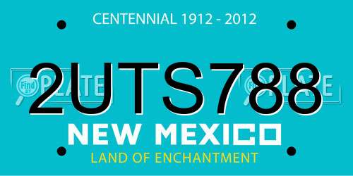 2UTS788 New Mexico License Plate