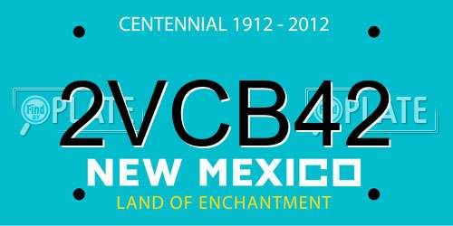 2VCB42 New Mexico License Plate
