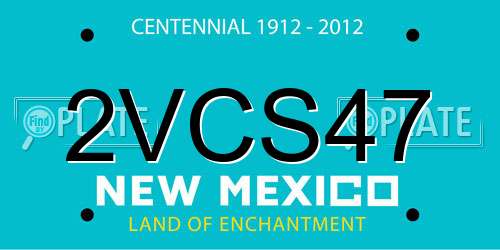 2VCS47 New Mexico License Plate