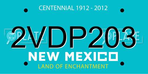 2VDP203 New Mexico License Plate