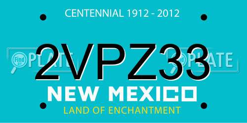 2VPZ33 New Mexico License Plate