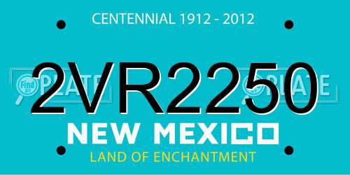2VR2250 New Mexico License Plate