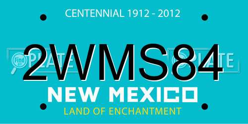 2WMS84 New Mexico License Plate