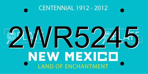 2WR5245 New Mexico License Plate