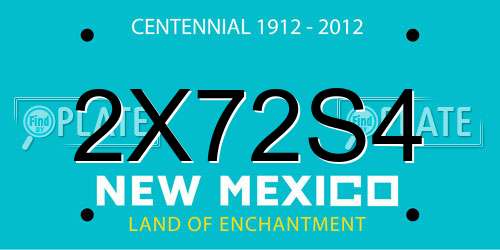2X72S4 New Mexico License Plate
