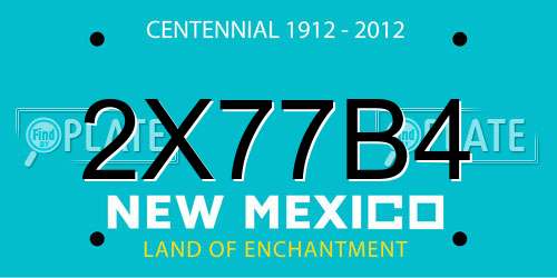 2X77B4 New Mexico License Plate