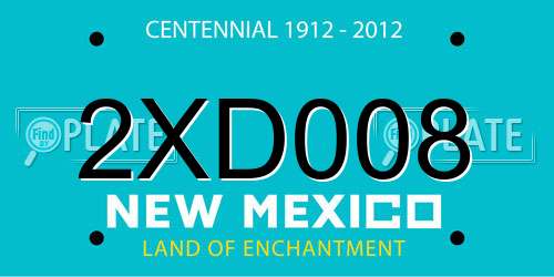 2XD008 New Mexico License Plate