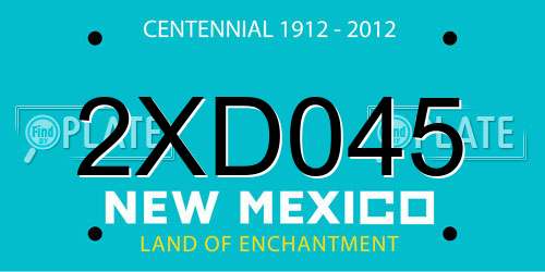 2XD045 New Mexico License Plate