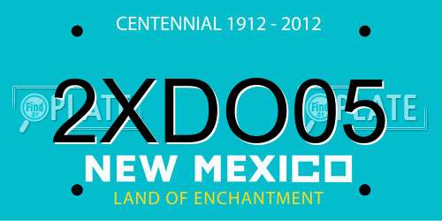 2XDO05 New Mexico License Plate