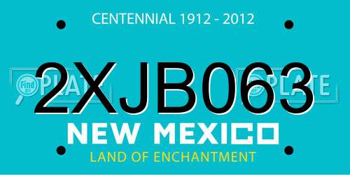 2XJB063 New Mexico License Plate