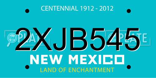 2XJB545 New Mexico License Plate