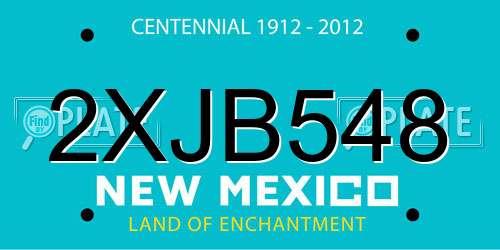2XJB548 New Mexico License Plate