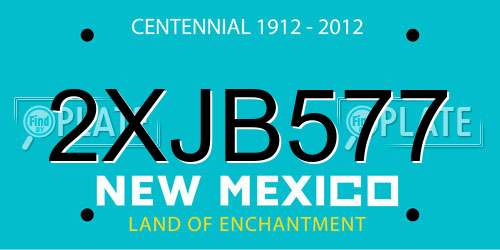 2XJB577 New Mexico License Plate