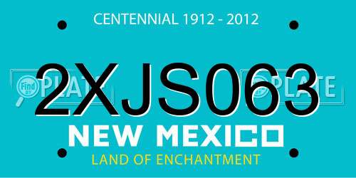 2XJS063 New Mexico License Plate