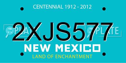 2XJS577 New Mexico License Plate