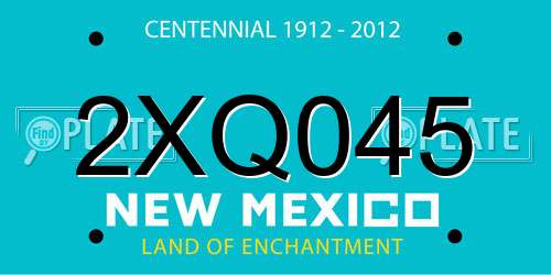 2XQ045 New Mexico License Plate