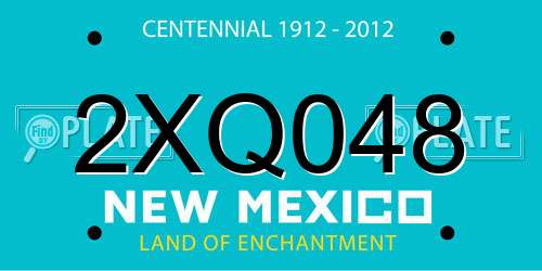 2XQ048 New Mexico License Plate