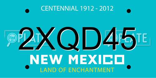 2XQD45 New Mexico License Plate