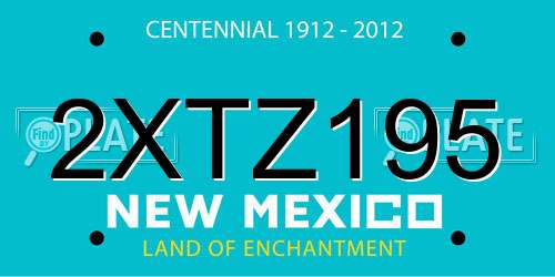 2XTZ195 New Mexico License Plate