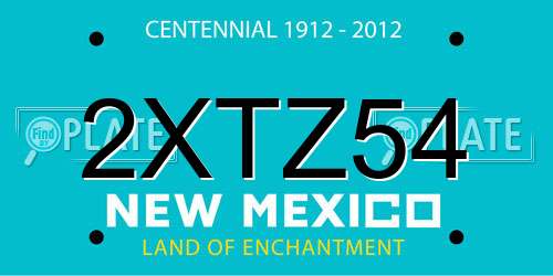 2XTZ54 New Mexico License Plate