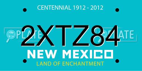 2XTZ84 New Mexico License Plate