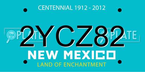 2YCZ82 New Mexico License Plate