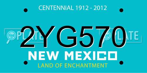 2YG570 New Mexico License Plate