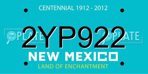 2YP922 New Mexico License Plate