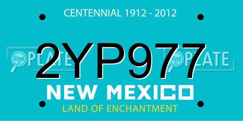 2YP977 New Mexico License Plate