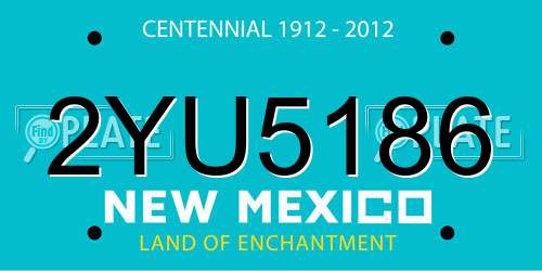 2YU5186 New Mexico License Plate