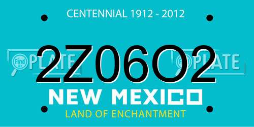 2Z06O2 New Mexico License Plate