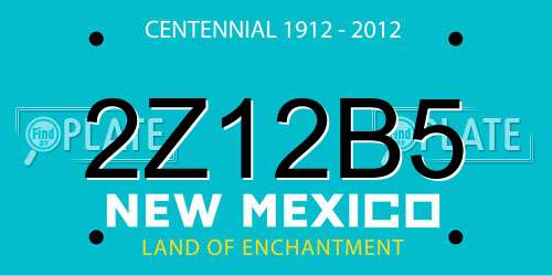 2Z12B5 New Mexico License Plate