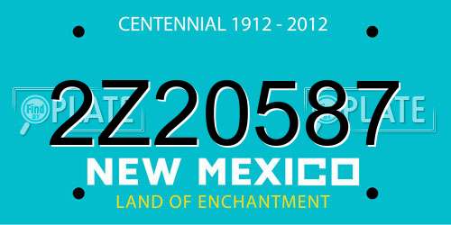 2Z20587 New Mexico License Plate