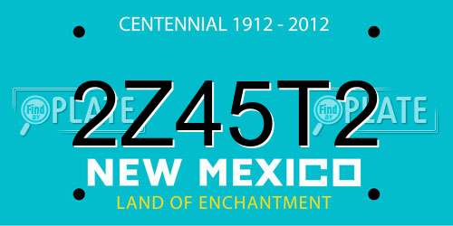 2Z45T2 New Mexico License Plate
