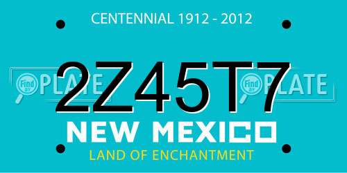2Z45T7 New Mexico License Plate