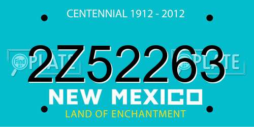 2Z52263 New Mexico License Plate