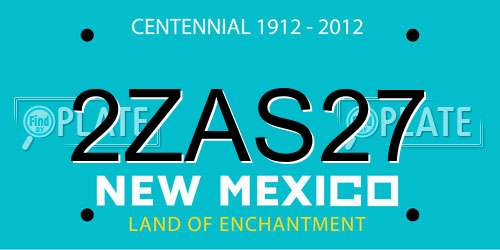 2ZAS27 New Mexico License Plate