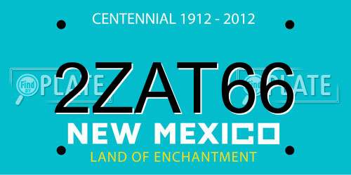 2ZAT66 New Mexico License Plate