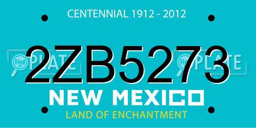 2ZB5273 New Mexico License Plate