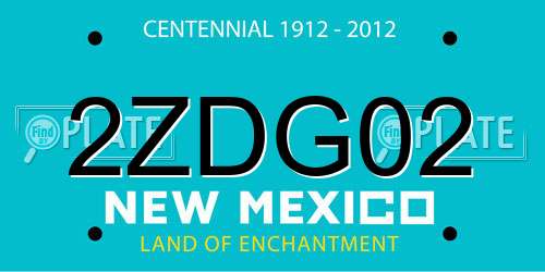2ZDG02 New Mexico License Plate